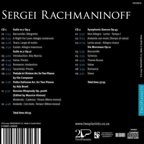 Rachmaninoff Complete Works for 2 Pianos - Image 2