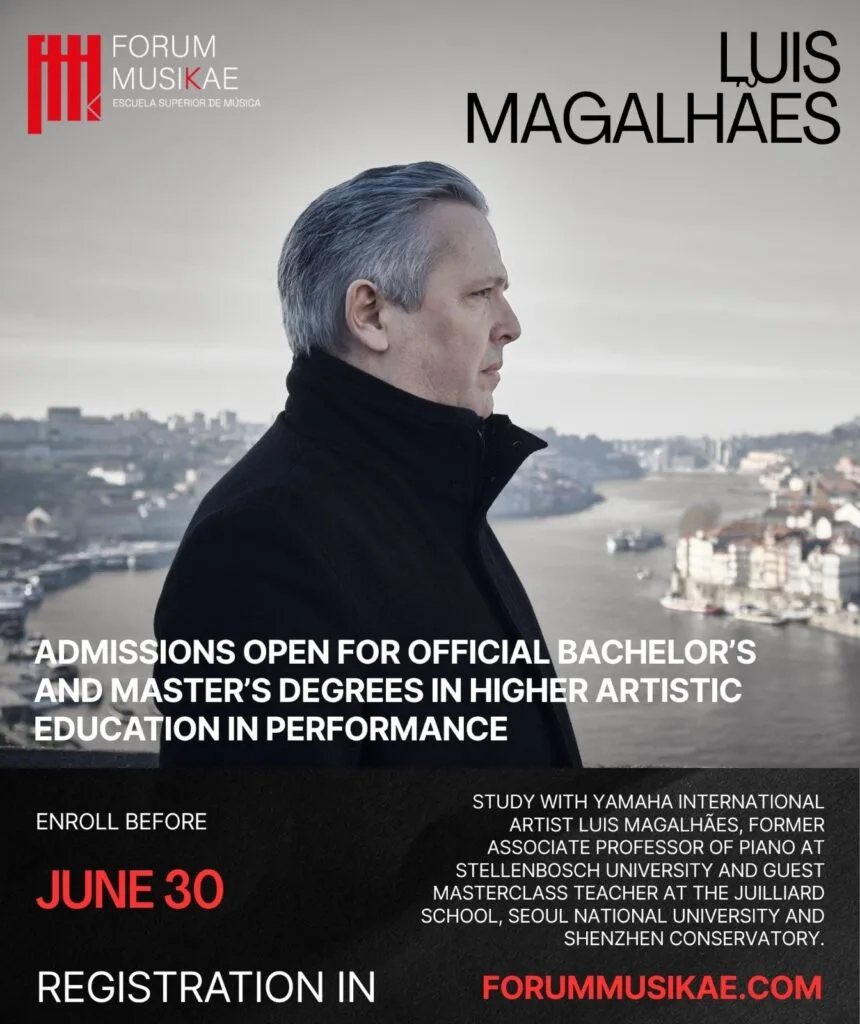 Luis Magalhães joins Forum Musikae Madrid as Professor of Piano